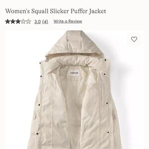 Lands' End Women's Beige Puffer Jacket